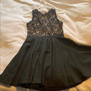 Lace, black cocktail dress